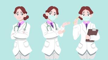 doctor cute and beautiful vector