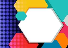 Abstract hexagon background design template vector