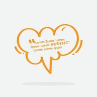 Hand draw bubble text box, Flat style vector illustration. Talking Box. Message Box. Quote Box.