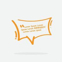 Hand draw bubble text box, Flat style vector illustration. Talking Box. Message Box. Quote Box.