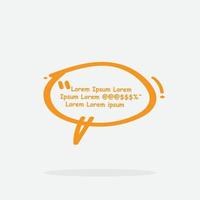 Hand draw bubble text box, Flat style vector illustration. Talking Box. Message Box. Quote Box.