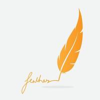 feather logo template vector icon design