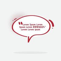 Retro cartoon speech bubble with halftone screen shadow template vector. Text Box. Talking Box. Message Box. Bubble Box. vector