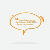 Hand draw bubble text box, Flat style vector illustration. Talking Box. Message Box. Quote Box.