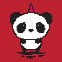 Panda Pixel Art vector