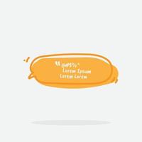 Hand draw bubble text box, Flat style vector illustration. cute text box. cartoon text box.