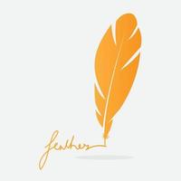 feather logo template vector icon design