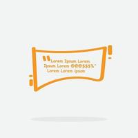 Hand draw bubble text box, Flat style vector illustration. Talking Box. Message Box. Quote Box.