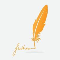 feather logo template vector icon design