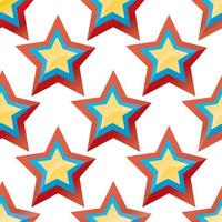 Background with colorful stars on white. vector