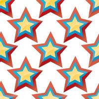 Background with colorful stars on white. vector