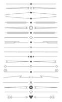 Vector set of simple design elements and page decor.