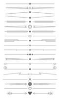 Vector set of simple design elements and page decor.