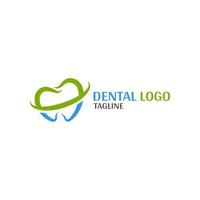 Dental concept logo design template. vector logo isolated on white background