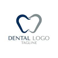 Dental concept logo design template. vector logo isolated on white background