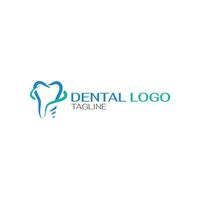 Dental concept logo design template. vector logo isolated on white background