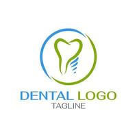 Dental concept logo design template. vector logo isolated on white background