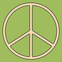 A square poster with the Pacific emblem in the cartoon trend style of the 70s. vector