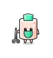 surgeon tissue roll mascot character vector