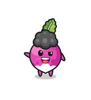 turnip character as the afro boy vector