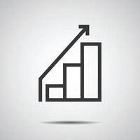 success icon , diagram chart graph up growth vector
