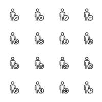 Icon Man Set Vector, People, Crowd, Businessman, Teamwork vector