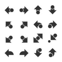 Arrows icons set cursor modern simple arrows vector illustration