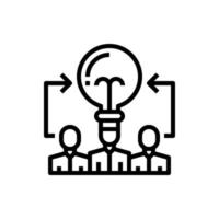 Creative People Teamwork Icon Vector Illustration .