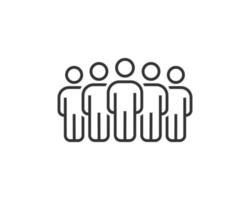 People Icons Line Work Group Team Vector