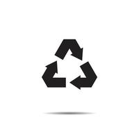 ilustración de vector de icono reciclado.