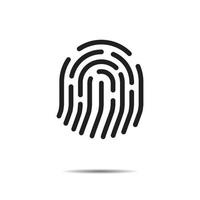 Fingerprint Icon Line Vector Illustration