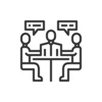 Meeting People Teamwork Icon Vector Illustration .