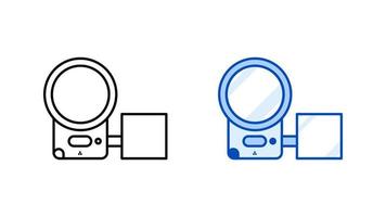 Modern video recorder icon set. Modern simple screen video recording. Linear icon ready template. Download simple linear smart device touch screen vector. white background. vector