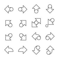 Arrows icons set cursor modern simple arrows vector illustration