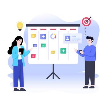 Online data analysis, flat illustration of data analytics vector