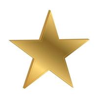 3D shiny golden star vector