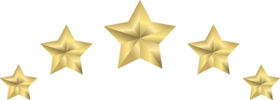 Five stars rating icon vector