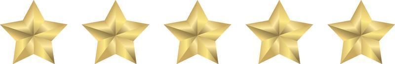 Five stars rating icon vector