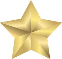 Icono de estrella dorada brillante 3d vector