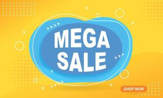 Mega sale bubble banner. Promotion ad banner vector