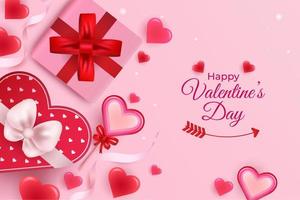 Feliz día de San Valentín. hermosa decoración de amor vector