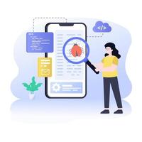 An app ui design flat editable illustration vector