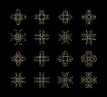 Gold Borders Elements Set Collection, ornament Vector. frame vector