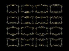 Gold Borders Elements Set Collection, ornament Vector. frame vector