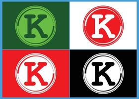 K letter logo and icon design template vector