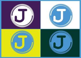 J letter logo and icon design template vector