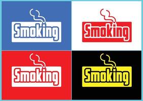 SMOKING letter logo and icon design template vector