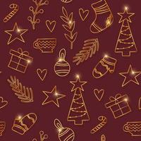 Christmas wrapping paper - seamless texture. Vector. vector