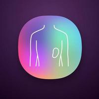 Healthy spleen app icon. Human organ in good health. Functioning lymphatic system. Wholesome immune system. UI UX user interface. Web or mobile application. Vector isolated illustration