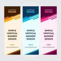 diseño de plantilla de banner vertical simple vector